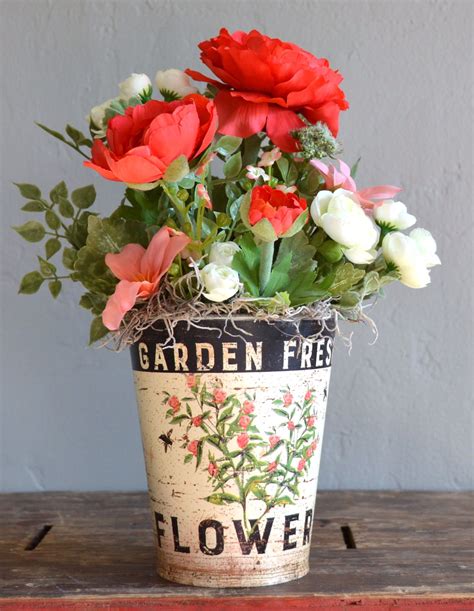 metal flower box|metal containers for flower arrangements.